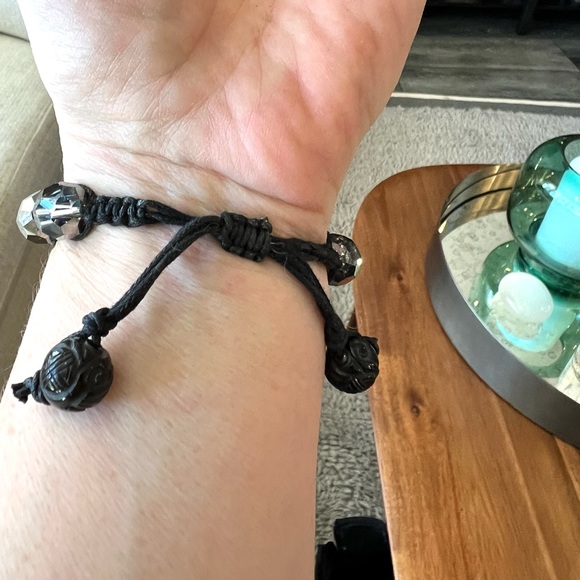 Shamballa Bracelet Silver Grey and Black Sparkles - Picture 5 of 10